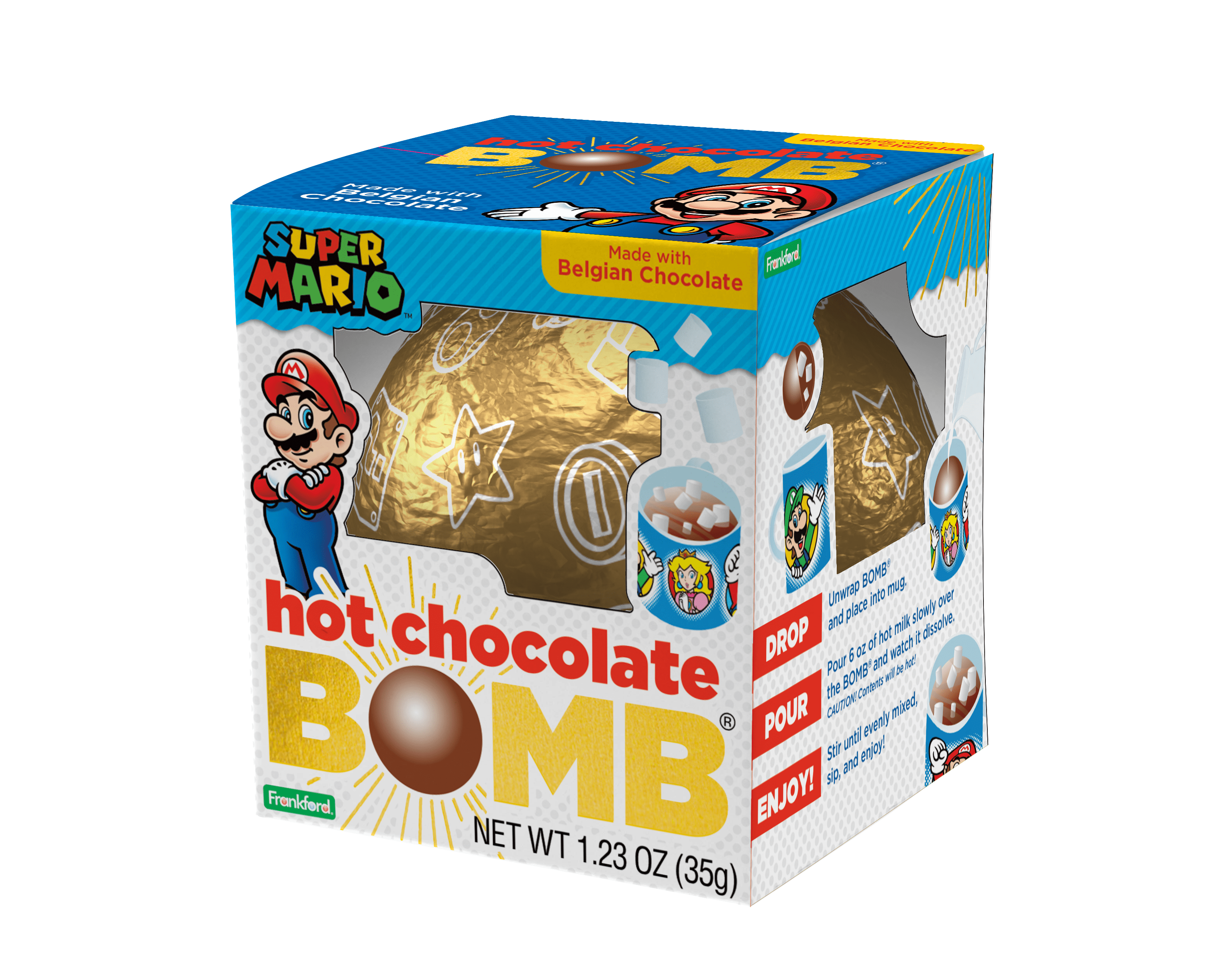 Super Mario Hot Cocoa Bomb, 12 Pack by Frankford Candy