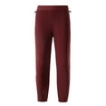 thumbnail image 3 of QATAINLAV Womens Cinch Bottom Sweatpants Winter Warm Sherpa Sweat Pants Outdoor Hiking Joggers Trousers with Pockets, Wine, S, 3 of 3