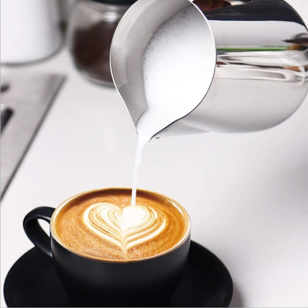 Jelly Comb Stainless Steel Milk Frothers Cup,Frothing Pitcher Pouring Jug for Latte Art,Espresso Coffee Cappuccino