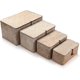 thumbnail image 1 of 4 Pack, Wicker Baskets with Lids, Nautral Seagrass Storage Baskets, Woven Rectangular Basket Bins, Rattan Storage Organizer for Shelf,Whitewashed (Set of 4), 1 of 2