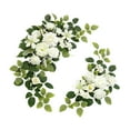 thumbnail image 3 of Juego de 2 arcos de flores para bodas, arreglos florales, decoración decorativa para bodas. Blanco, 3 of 9