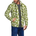 thumbnail image 2 of Wukai Funny Chicken Print Men's Zip-Up Hoodie,Fleece Full-Zip Hoodie for Men, Hooded Sweatshirt-Large, 2 of 5