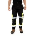 thumbnail image 5 of JuicyTrendz Men's Hi-Vis Cargo Work Pants with Reflective Tape Safety Construction Trousers for High Visibility Yellow W32 x 32L, 5 of 7