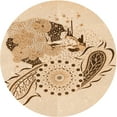 thumbnail image 1 of Ahgly Company Machine Washable Indoor Round Transitional Golden Blonde Gold Area Rugs, 4' Round, 1 of 7
