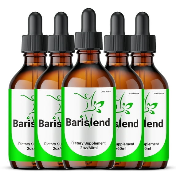 Barislend Drops Liquid Supplement, Barislend Supplement, All Natural Formula for Men and Women, Made in USA, Extra Strength (5 Pack)