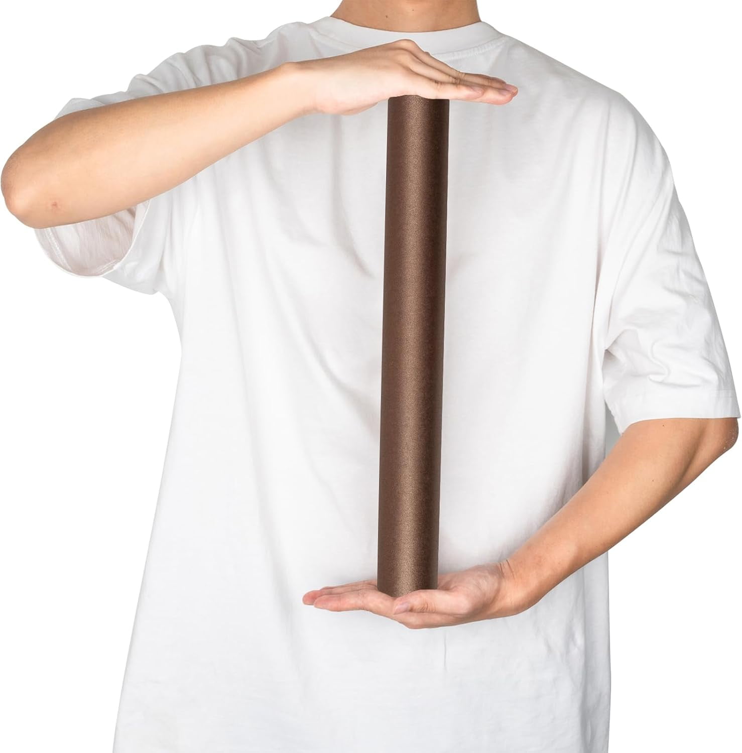 PrimeCook Shop Chocolate Brown Matte Wrapping Paper - Solid Color Pearly - luster Paper Perfect for Wedding, Birthday, Christmas, Baby Shower -17 Inches X 32.8 Feet