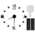 thumbnail image 1 of Reloj de pared grande moderno sin marco, con espejo adhesivo para decoración del hogar, la oficina y la habitación, color negro., 1 of 14