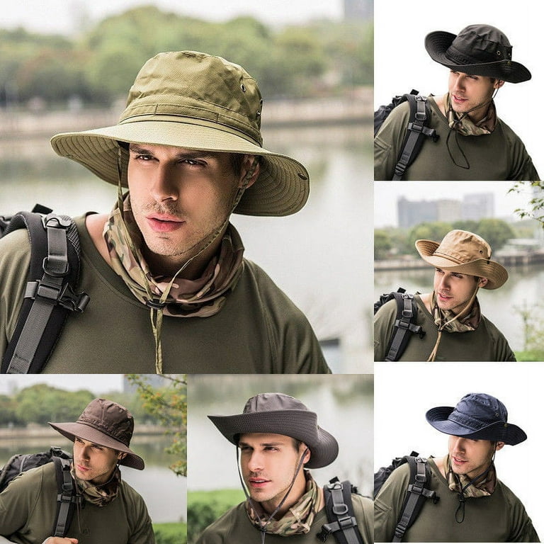 Bucket Hats for Men Women UV Protection Safari Foldable Travel Sun Caps  Casual Booney Fisherman Hat Outdoor Wide Brim Straw Hat 