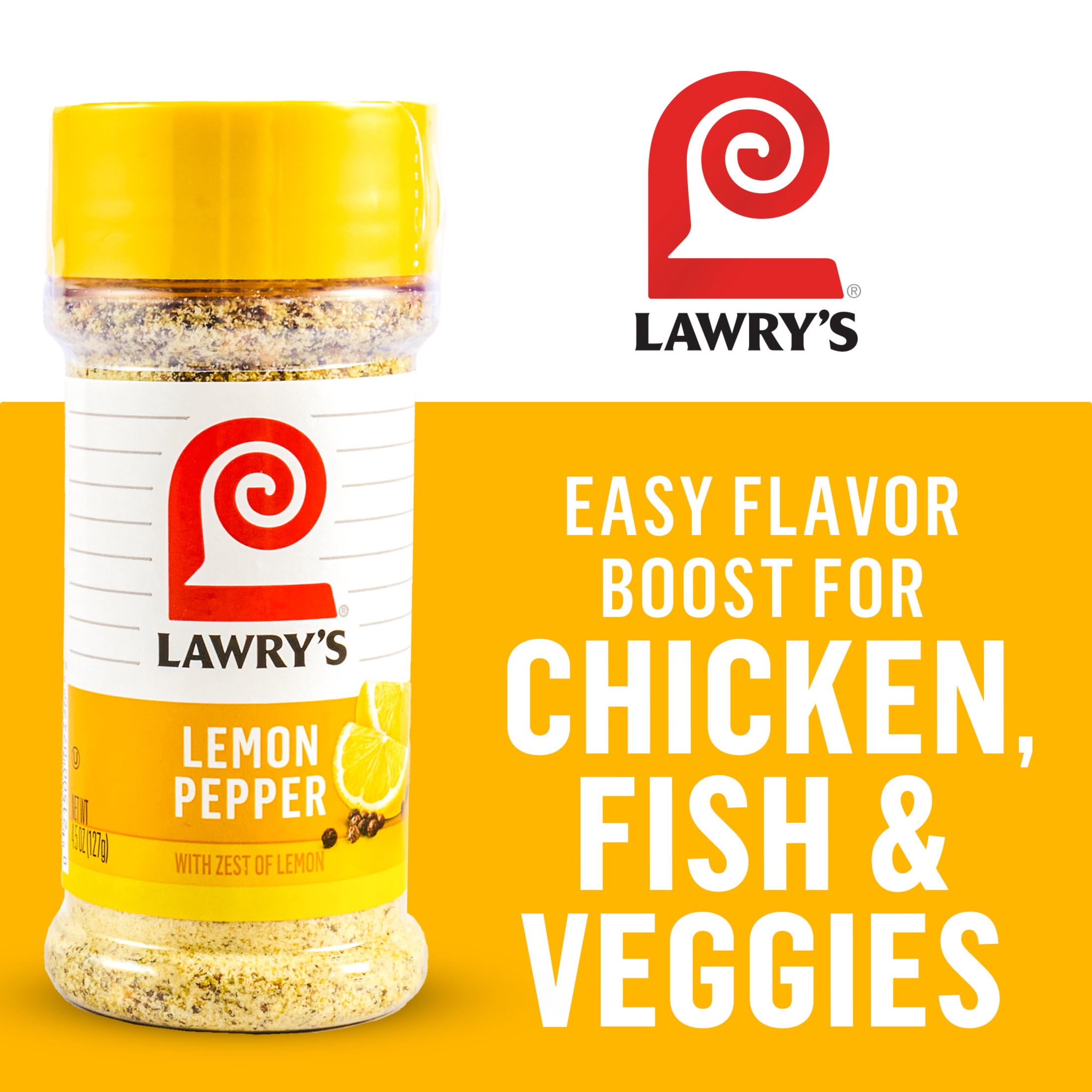 (3 pack) Lawry's Lemon Pepper Blend, 4.5 oz Bottle