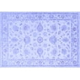 thumbnail image 1 of Ahgly Company Machine Washable Indoor Rectangle Persian Blue Traditional Area Rugs, 2' x 5', 1 of 4