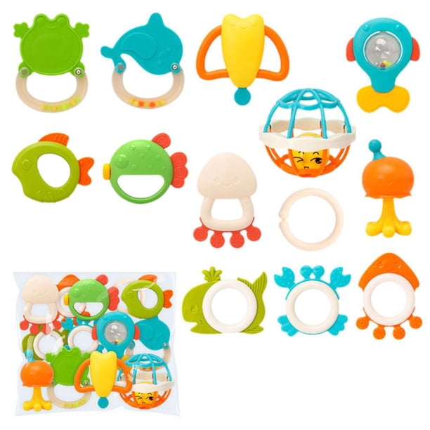 LUVCLS Sonajero de muñeca para buscar pies, calcetines con sonajero de muñeca y juego de sonajero de muñeca para bebé, calcetines con sonajero para bebé, calcetines de dibujos animados para bebé, ju