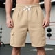 thumbnail image 4 of Ceisia Men's Spring Summer Fitness Shorts - Drawstring Gift Frenulum Multiple Pockets Breathable Running Five-Point Pants, 4 of 9