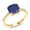 Blue||White, variant on 18K Yellow Gold Plated Silver Cushion Green Simulated Emerald Ring for Women (2.62 Cttw, Available in Size 5, 6, 7, 8, 9)