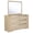 Light Elm (Dresser with Mirror), variant on Ladera 6-drawer Bedroom Dresser Light Elm