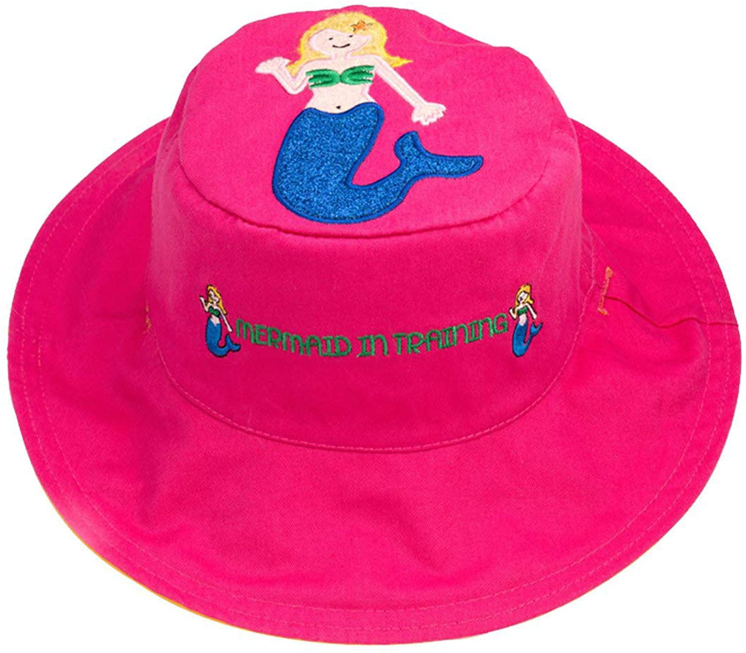 Luvali Mermaid-Sandcastle Reversible Kid's Sun Hat Medium 2-4 years 