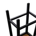 thumbnail image 4 of 2pcs Solid Wood Bar Chairs, 25.6" Tall With Footrest, Black For Wine Cellar Of 2 Stools Home, 4 of 4