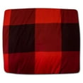 thumbnail image 3 of 4 Piece Buffalo Plaid All-Season Comforter, 2 Shams & Throw Pillow Set - Black & Red, Full/Queen, 3 of 5