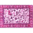 thumbnail image 1 of Ahgly Company Indoor Rectangle Animal Pink Traditional Area Rugs, 2' x 5', 1 of 4