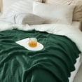 thumbnail image 4 of Carriediosa 100% Cotton Muslin Throw Blanket Gauze Blankets for Adults Soft Throws for Bed and Couch, 70" x 80" Dark Green, 4 of 6