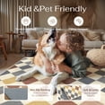 thumbnail image 4 of BERTHMEER 5'x7' Area Rugs for Living Room Modern Rhombus Checkered Rugs Bedroom Office Dining Room Farmhouse Geometric Contemporary Washable Non Slip Rugs Carpets, Colorful, 4 of 7