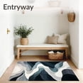 thumbnail image 3 of ODIKA 6'x9' Machine Washable Non-Slip Area Rug, Contemporary Wave with Flowing and Accent High Traffic Rug, Gray, 59882, 3 of 7