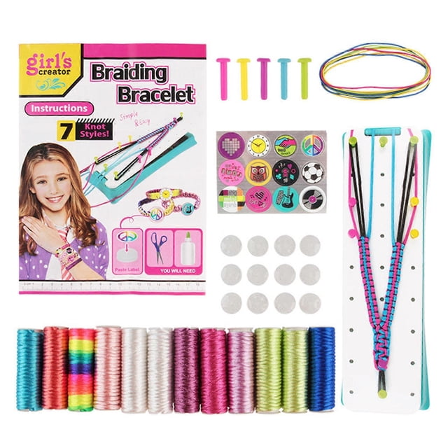 Creative Jewelry DIY Tools Friendship Bracelet Making Kit New Year Gift for Girls Travel Activity Set