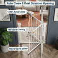 thumbnail image 2 of Fairy Baby 40" Tall 22.4"-24.6" Narrow Baby Safety Gate with Wall Protectors White Metal Gate, 2 of 9