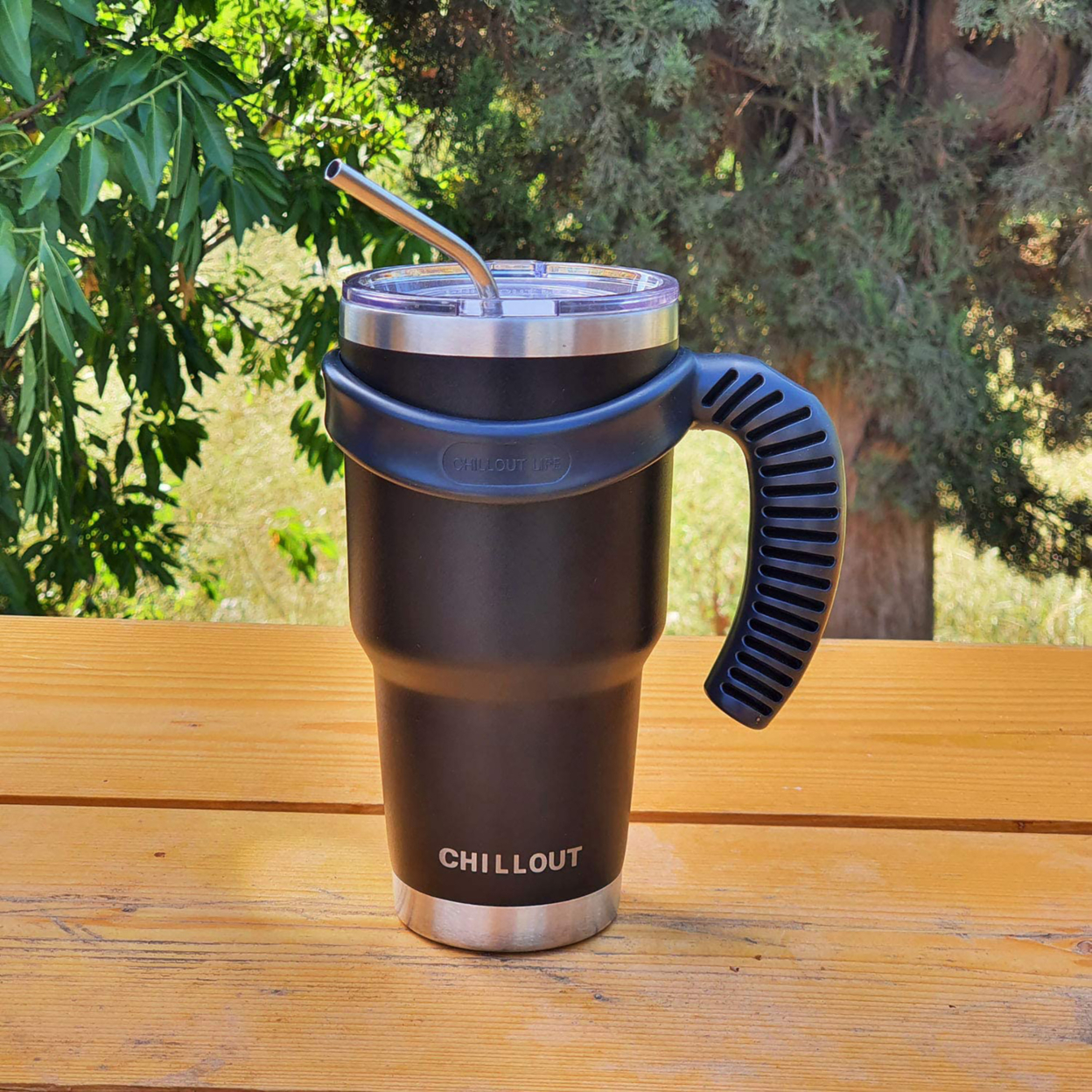 for　Tumbler　x　Chillout　Tumbler　Black　Handle　30　with　Stainless　oz　Life　Steel　by　Unisex