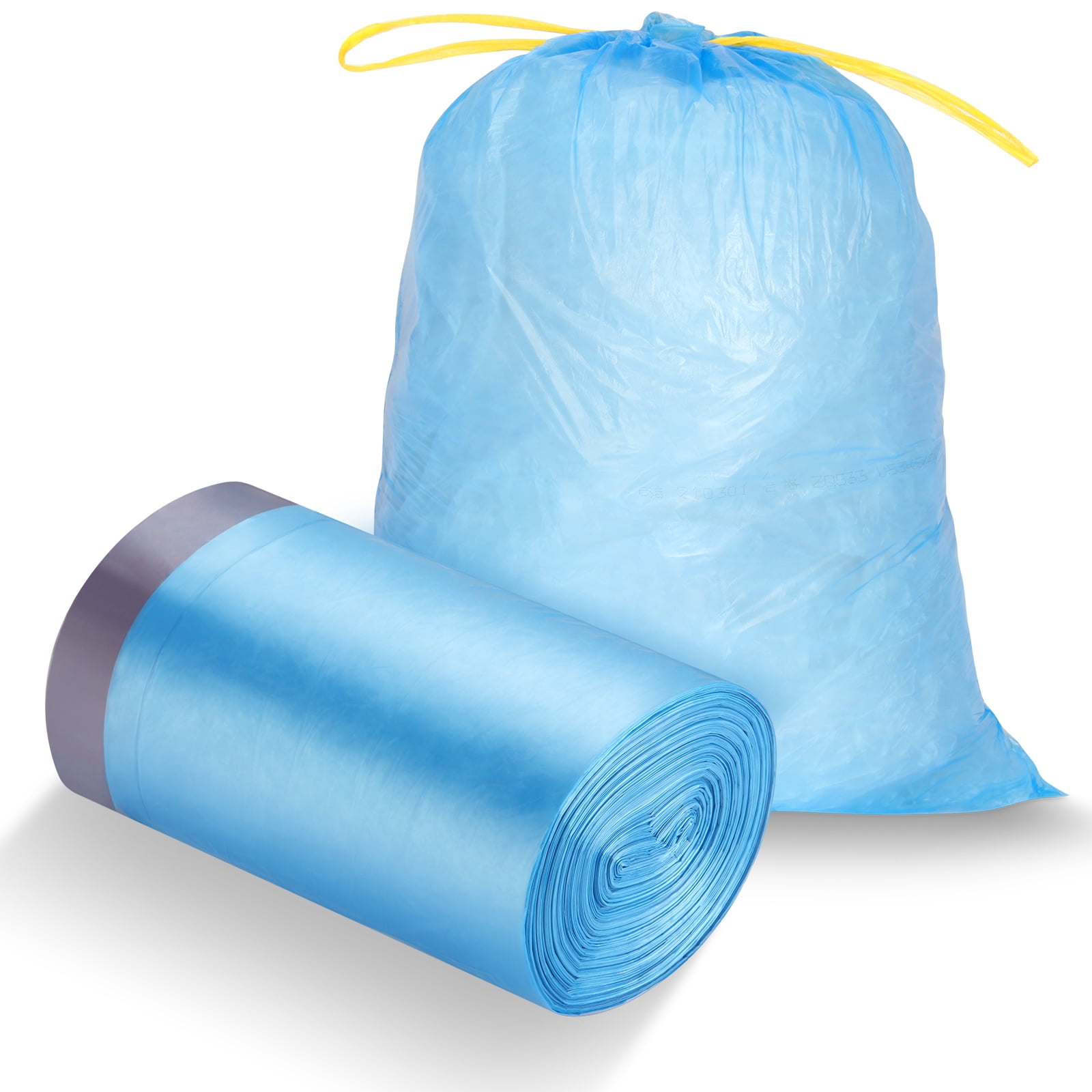 VacYaYa 8Gallon 100 Counts Garbage Bags,Blue Large Capacity Kitchen