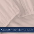 thumbnail image 6 of Color Sense 100% Cotton Percale Single Fitted Bedsheet Cool & Crisp Full Blush, 6 of 14