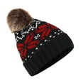thumbnail image 3 of iHPH7 Christmas Hat Slouchy Beanie for Women Beanie with Pom Y2k Hat Knit Hat Winter Beanies for Women Knit Beanie Black One Size, 3 of 6
