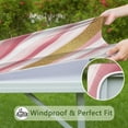 thumbnail image 6 of Pink White Gold Marble Pattern Square Fitted Tablecloth with Elastic Edge,Square Table Cover,Washable Elastic Table Cover for Home Kitchen Party Decor 34"x34", 6 of 6