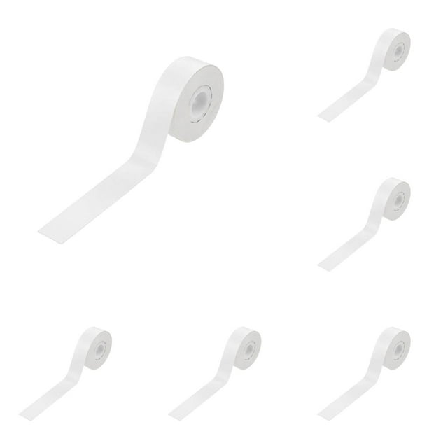 WUSUOWEI 6PCS Upgraded Version Mini Label Maker Tape,Portable Thermal Paper,13FT,Sticker Labeler with Multiple Templates for organization Home Kitchen School,White