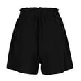 thumbnail image 5 of Women's Summer High Waist Loose Wide Leg Beach Shorts with Pockets Fashion Comfortable Casual Solid Color, 5 of 8