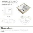 thumbnail image 7 of 16"W x 12"D Undermount Bathroom Sink Rectangular Small, Los Flexi 16 Inch White Ceramic Vanity Sink With Overflow Hole, Under Counter Sinks For Bathrooms, 7 of 7