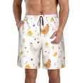 thumbnail image 1 of Balery Funny Chicken Traje de Baño Estilo Hawaiano para Hombre, Shorts de Secado Rápido con Bolsillos-Small, 1 of 6