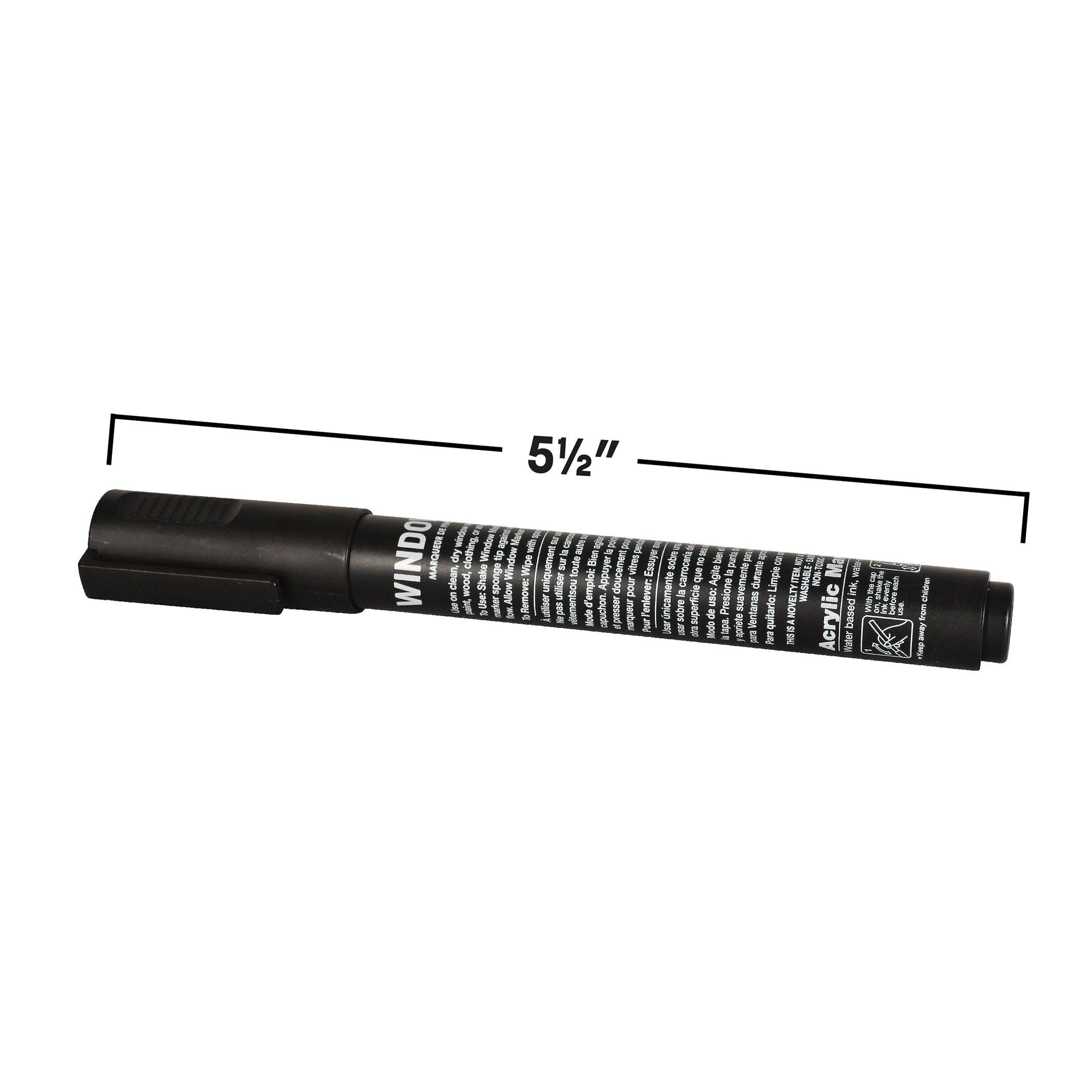 24 Pack Bulk Black Washable Window Marker Indoor & Outdoor Use
