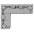 thumbnail image 2 of Modway Saybrook Outdoor Patio Upholstered 6-Piece Sectional Sofa in Gray, 2 of 10
