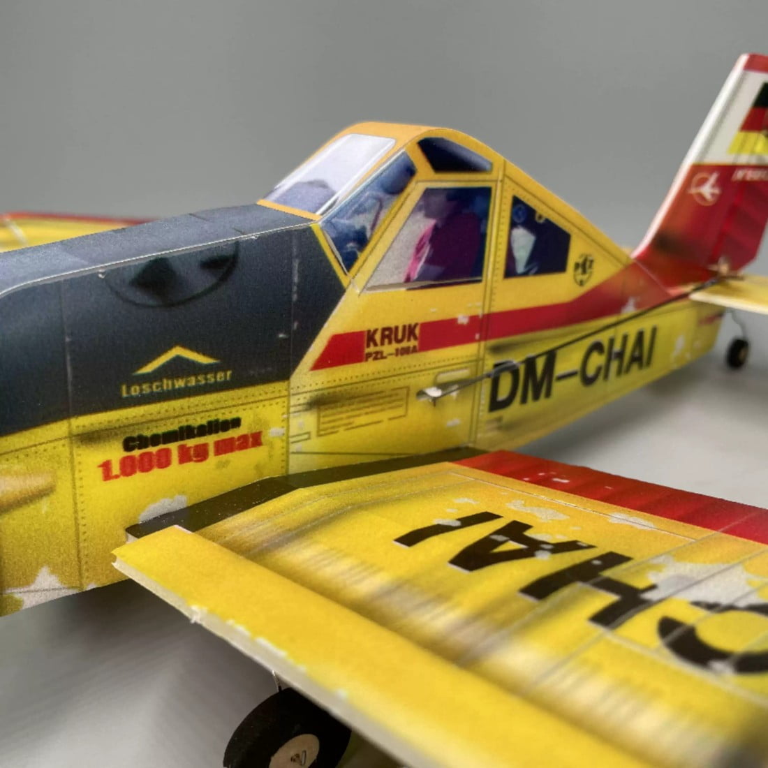 MinimumRC PZL-106 RC Airplane, 320mm Wingspan Lightweight Foam 4CH RC Aircraft with Gyro Stabilized & Water Landing Capability for Hobbyists