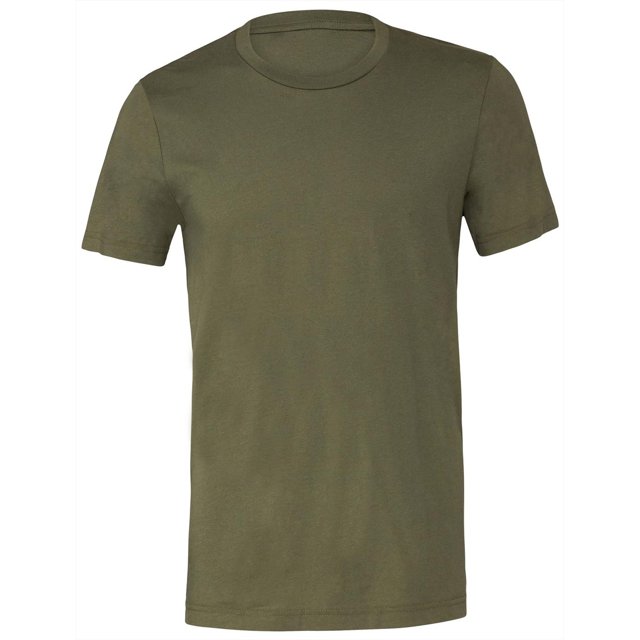 B&C - Camiseta de jersey de cuello redondo para adultos unisex (Verde Militar)