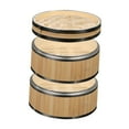 thumbnail image 2 of deevoka Bamboo Steamer Basket Dumpling Steamer Cooking Round Small for Asian Food Sum & Double Layer, 2 of 9