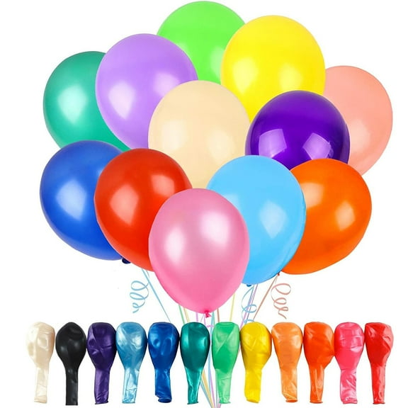 VATENICK 200 Balloons Assorted Color 12 Inches Rainbow Latex Balloons, Rainbow Color Party Balloons for Birthday Baby Shower Wedding Party Supplies Arch Garland