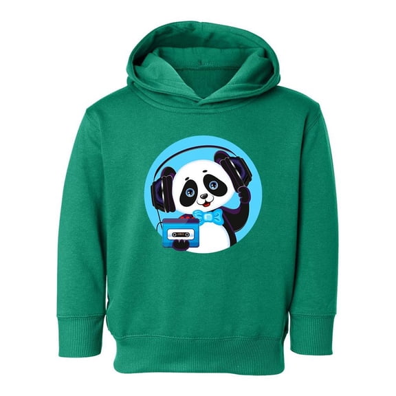 Panda Listening To Music Hoodie Toddler -Image by Shutterstock,  4 Toddler