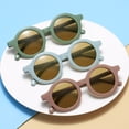 thumbnail image 4 of Wutalume Retro Style Kids Sunglasses with Thick Round Frame, Resin and PC Materials UV Protection Sun Glasses, Durable and Fashionable Eyewear for Kids Outdoor and Travel,Wine, 4 of 5