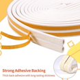 thumbnail image 3 of Door Window Seal, Window Seals, D-Type Foam Strip, Anti-Collision Insulating Tape, Rubber, Self-Adhesive Sealing Strip, White, 3 of 5