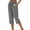 Black, variant on Vivianyo HD Women's Summer Thin Vertical Stripe Capri Pants, Womens Drawstring Elastic Waist Casual Capris with Side Pockets for Vacation Beach, Women's Khaki, Sizes S-2XL