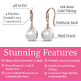 thumbnail image 2 of Cate & Chloe Betty 18k Rose Gold Plated Pearl Drop Earrings with Swarovski Crystals for Gift Women, 2 of 8