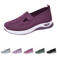 thumbnail image 4 of Leozcaa Women's Mesh Casual Shoe Woven Orthopedic Breathable Arch Support Anti-Skid Slip on Sports Shoes, 4 of 5