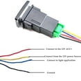 thumbnail image 3 of Xotic Tech OEM Style 4-Pole 12V Push Button Switch w/ LED Indicator Light for Toyota Lexus (39.5mm x 22mm), 3 of 6