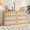 Original Oak, variant on Luku Rattan 6 Drawer Dresser for Bedroom, Modern Farmhouse Wood Closet Dresser, Compact Chest of Drawers, Easy to Assemble, for Nursery, Entryway, Apartments